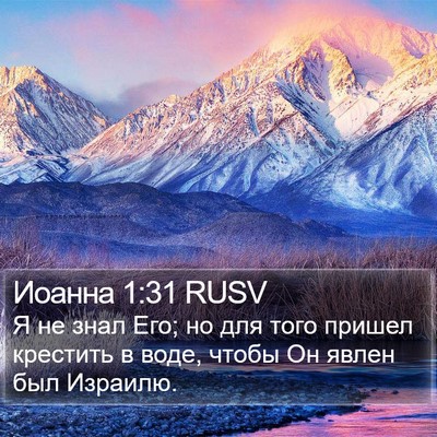 Иоанна 1:31 RUSV Bible Verse Image
