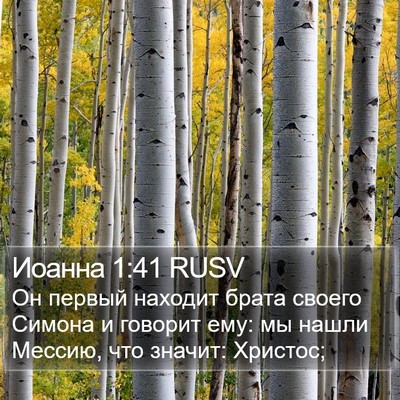 Иоанна 1:41 RUSV Bible Verse Image