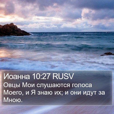 Иоанна 10:27 RUSV Bible Verse Image