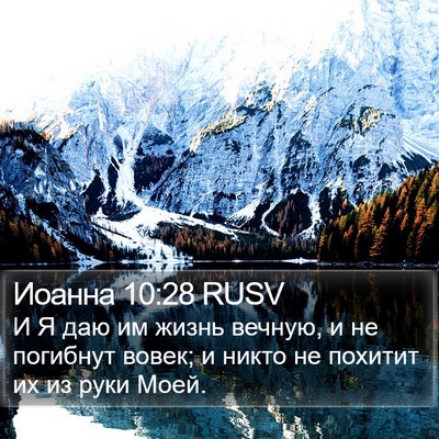 Иоанна 10:28 RUSV Bible Verse Image