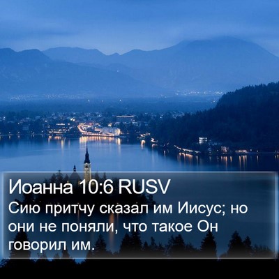 Иоанна 10:6 RUSV Bible Verse Image