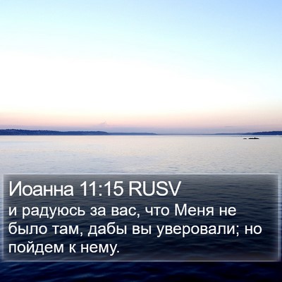 Иоанна 11:15 RUSV Bible Verse Image