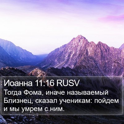 Иоанна 11:16 RUSV Bible Verse Image