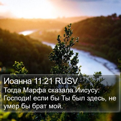 Иоанна 11:21 RUSV Bible Verse Image