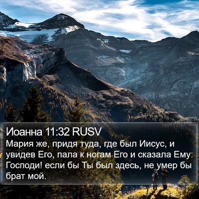 Иоанна 11:32 RUSV Bible Verse Image
