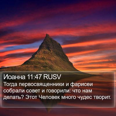 Иоанна 11:47 RUSV Bible Verse Image