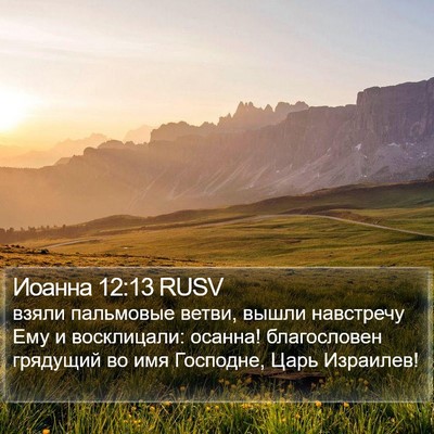 Иоанна 12:13 RUSV Bible Verse Image