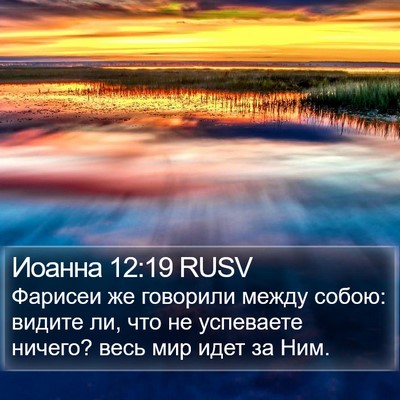 Иоанна 12:19 RUSV Bible Verse Image