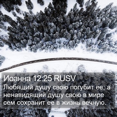 Иоанна 12:25 RUSV Bible Verse Image