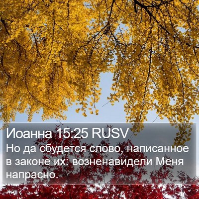 Иоанна 15:25 RUSV Bible Verse Image