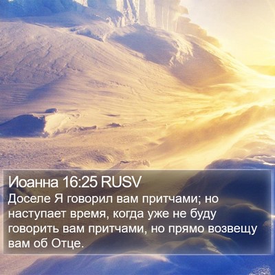 Иоанна 16:25 RUSV Bible Verse Image