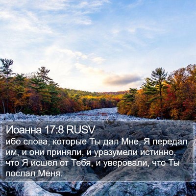 Иоанна 17:8 RUSV Bible Verse Image