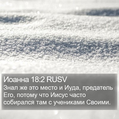 Иоанна 18:2 RUSV Bible Verse Image