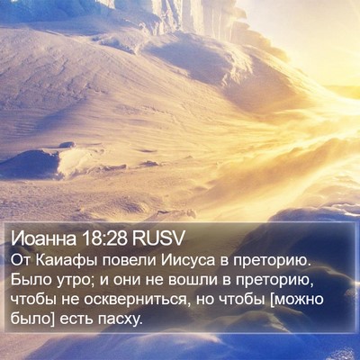 Иоанна 18:28 RUSV Bible Verse Image