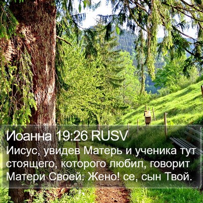 Иоанна 19:26 RUSV Bible Verse Image