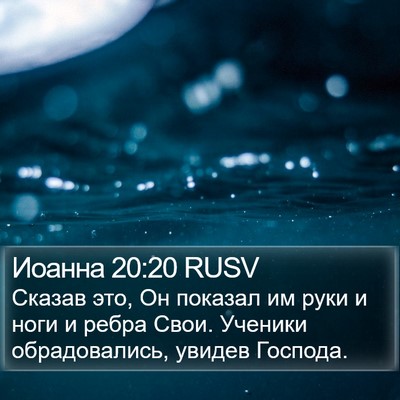 Иоанна 20:20 RUSV Bible Verse Image