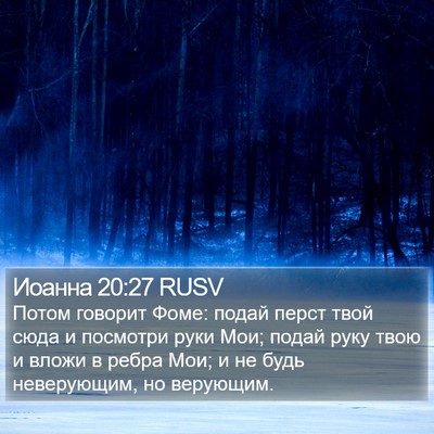Иоанна 20:27 RUSV Bible Verse Image