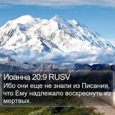 Иоанна 20:9 RUSV Bible Verse Image