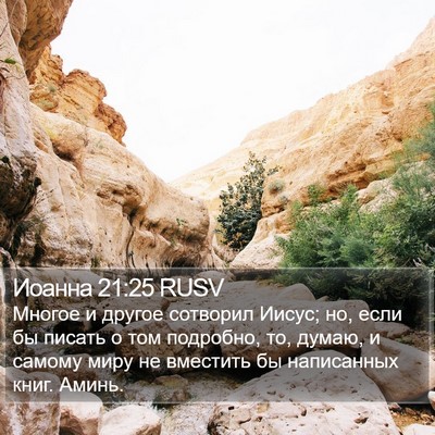 Иоанна 21:25 RUSV Bible Verse Image