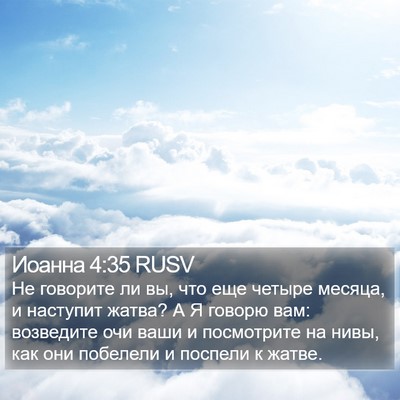 Иоанна 4:35 RUSV Bible Verse Image