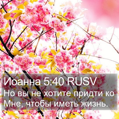 Иоанна 5:40 RUSV Bible Verse Image