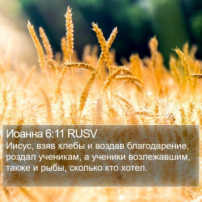 Иоанна 6:11 RUSV Bible Verse Image