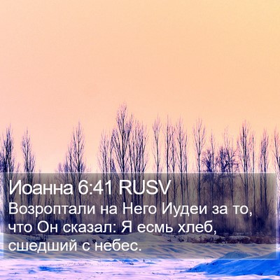Иоанна 6:41 RUSV Bible Verse Image