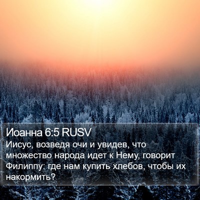 Иоанна 6:5 RUSV Bible Verse Image