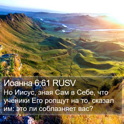 Иоанна 6:61 RUSV Bible Verse Image