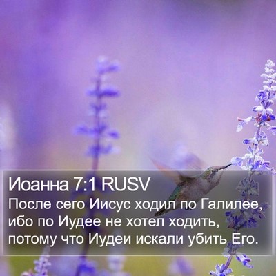 Иоанна 7:1 RUSV Bible Verse Image