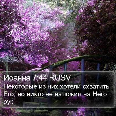 Иоанна 7:44 RUSV Bible Verse Image