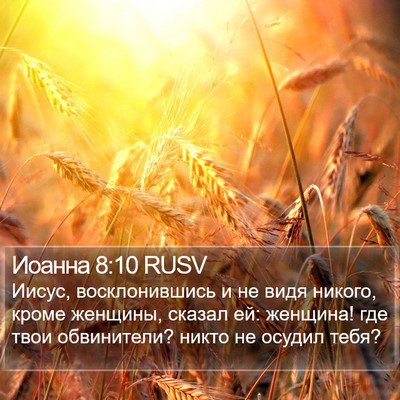Иоанна 8:10 RUSV Bible Verse Image