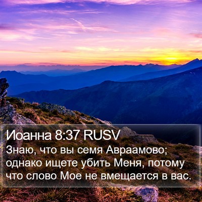 Иоанна 8:37 RUSV Bible Verse Image