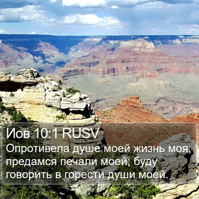 Иов 10:1 RUSV Bible Verse Image