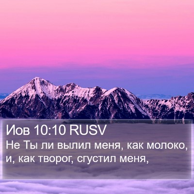 Иов 10:10 RUSV Bible Verse Image