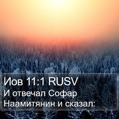 Иов 11:1 RUSV Bible Verse Image