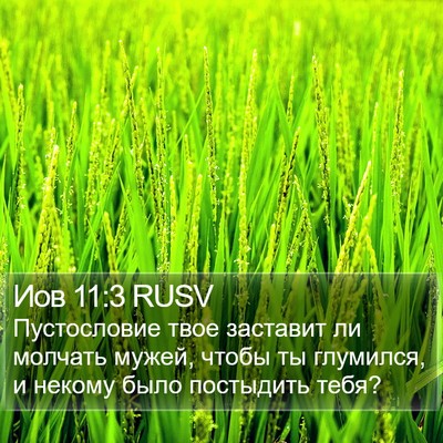 Иов 11:3 RUSV Bible Verse Image