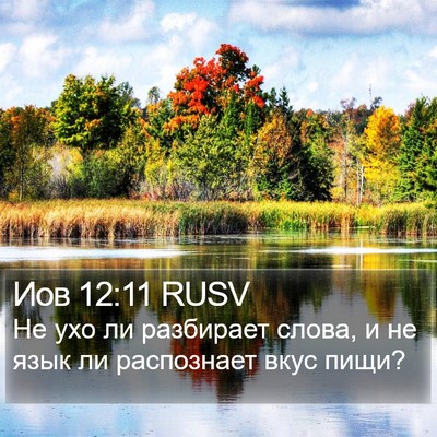 Иов 12:11 RUSV Bible Verse Image