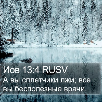 Иов 13:4 RUSV Bible Verse Image