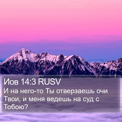 Иов 14:3 RUSV Bible Verse Image