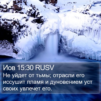 Иов 15:30 RUSV Bible Verse Image