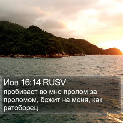 Иов 16:14 RUSV Bible Verse Image