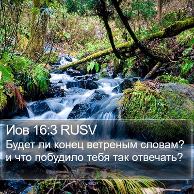 Иов 16:3 RUSV Bible Verse Image