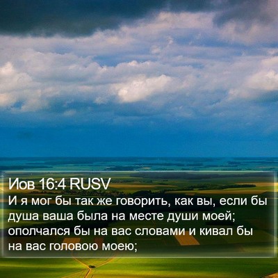 Иов 16:4 RUSV Bible Verse Image