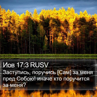 Иов 17:3 RUSV Bible Verse Image