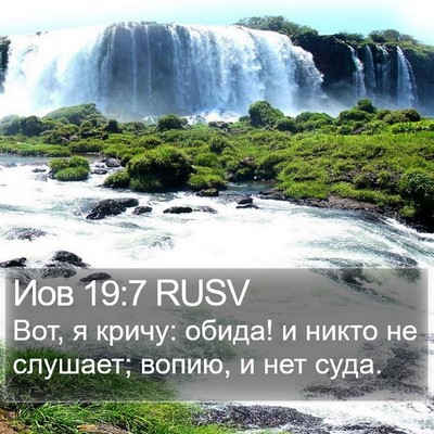 Иов 19:7 RUSV Bible Verse Image