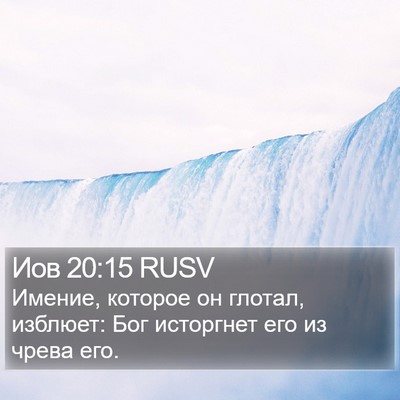 Иов 20:15 RUSV Bible Verse Image
