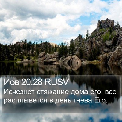 Иов 20:28 RUSV Bible Verse Image