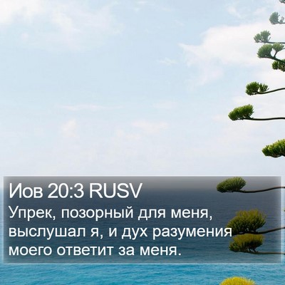 Иов 20:3 RUSV Bible Verse Image