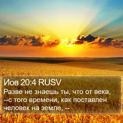 Иов 20:4 RUSV Bible Verse Image